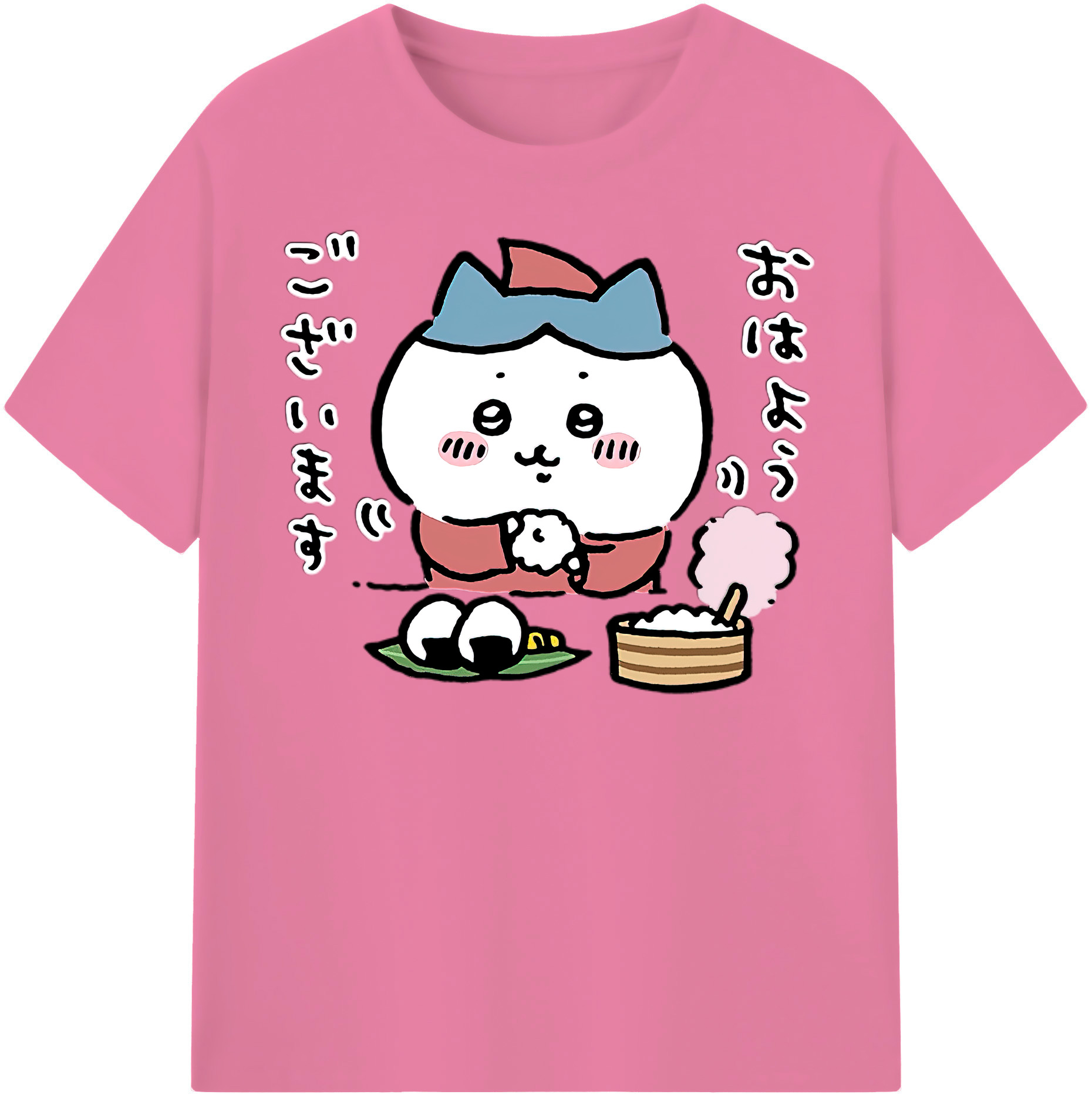 （画像用） ちいかわ ハチワレ Chii-kawa hachiware 綿100％半袖Tシャツ（フロントプリント）